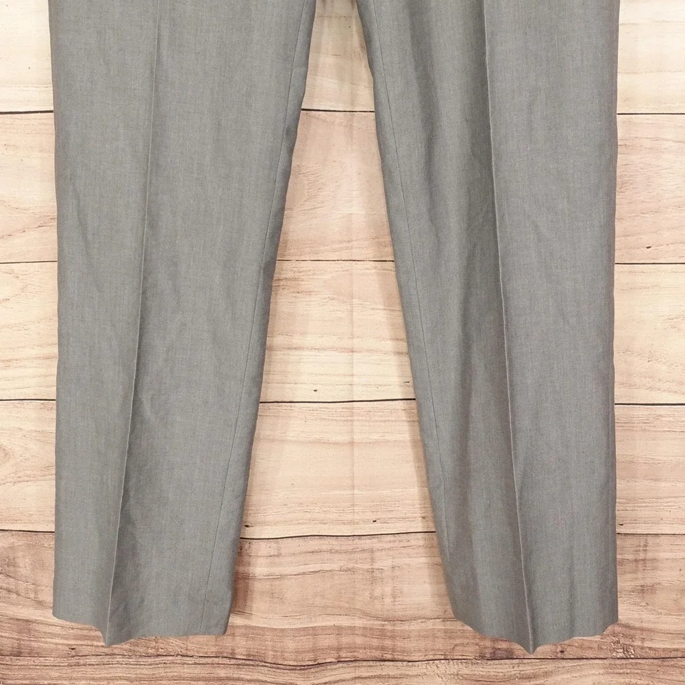 J Ferrar Dress Pants Mens 32x32 Gray Slim Fit Flat Front Business Formal